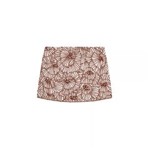 ARITZIA ZW Collection Floral Embroidered Mini Skirt